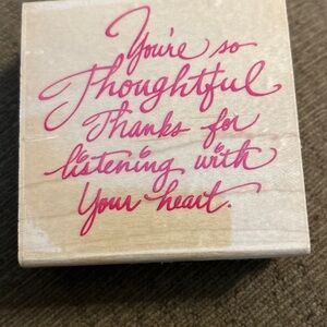 Stampendous! QO68 so thoughtful Thanks for listening with yourRubber Stamp 1997